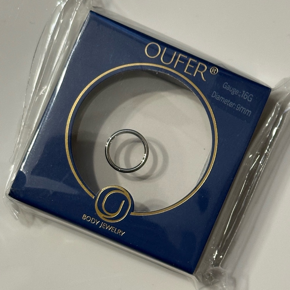 OUFER Silver Body Jewelry Ring